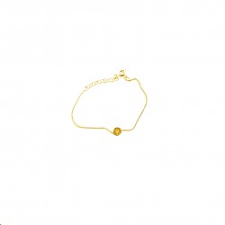 Pulsera chapita inicial dorada
