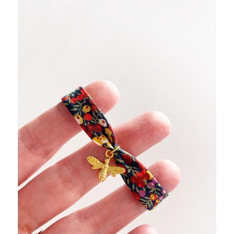 Pulsera mini abeja flores