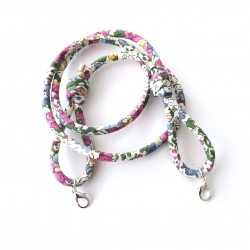 Cuelgamascarilla cordón flores-varios estampados
