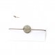 Pulsera chapa plata + cordón seda