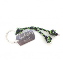 Llavero cordón náutico + chapa militar personalizada