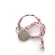 Cuelgatodo flores + chapa redonda grande personalizada