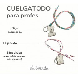 Cuelgatodo flores profes personalizado- varios estampados