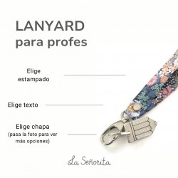 Lanyard flores profes personalizado - VARIOS ESTAMPADOS