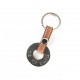 Llavero donut personalizado  + cuero pespunteado corto- varios colores