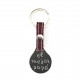 Llavero chapa redonda personalizada  + cuero pespunteado corto- varios colores