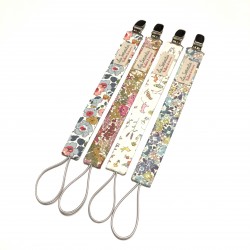 Chupetero flores liberty- varios estampados