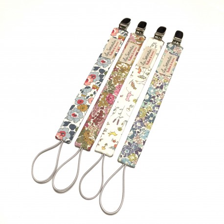 Chupetero flores liberty- varios estampados