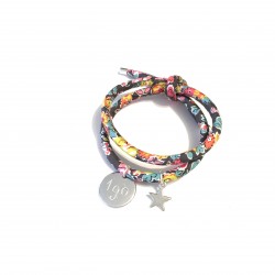 Pulsera chapa dorada o plateada con adorno de pompón o perla