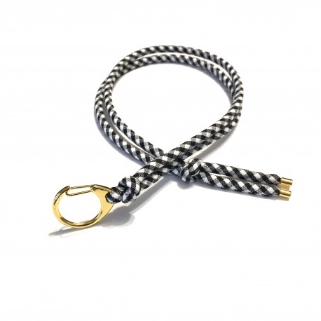 Cuelgatodo mini vichy negro