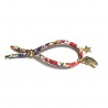 Pulsera pie dorado + cordón flores + estrella- varios estampados 