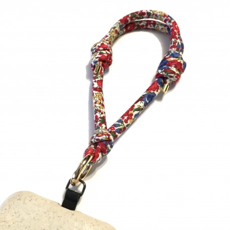 Cordón para móvil regulable corto flores un enganche -VARIOS ESTAMPADOS