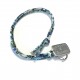 Cuelgatodo flores + chapa militar mediana personalizada