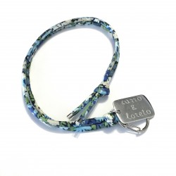 Cuelgatodo flores + chapa redonda mediana personalizada
