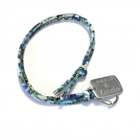 Cuelgatodo flores + chapa militar mediana personalizada